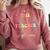 Groovy This Teacher Is Glowing Hello Summer End Of School Comfort Colors Sweatshirt Crimson