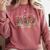 Groovy Tiny Human Tamer Floral Kindergarten Teacher Comfort Colors Sweatshirt Crimson