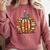 Halloween Books Pumpkin Reading Teacher Fall Men Women Comfort Colors Sweatshirt Crimson