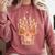Halloween Costume Skull Boston Terrier Dog Lover For Men Women Kids Comfort Colors Sweatshirt Crimson