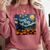 Halloween Pumpkin Starry Night Van Gogh Art Teacher Comfort Colors Sweatshirt Crimson