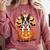 Halloween Retro Boston Terrier Comfort Colors Sweatshirt Crimson