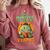 Halloween Teacher Librarian Monster Reading Books Men Women Kids Comfort Colors Sweatshirt Crimson