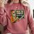 Halloween Teacher Six Seven Meme 6 7 Skeleton Spooky Costume Comfort Colors Sweatshirt Crimson