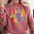 Happy 100th Day Of School 100 Days Brighter Girls Teacher Comfort Colors Sweatshirt Crimson