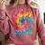 Happy 100th Day Of School Teacher Student 100 Days Tie Dye Men Women Kids Comfort Colors Sweatshirt Crimson