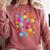 Happy Dot Day Colorful Polka Dot Art Teacher Student Kids Comfort Colors Sweatshirt Crimson