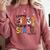 Happy First Day Of School PE Teacher Life Back To School Comfort Colors Sweatshirt Crimson