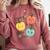 Happy To See Your Face Teacher Apple Comfort Colors Sweatshirt Crimson Happy To See Your Face Teacher Apple Comfort Colors Sweatshirt Crimson