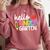 Hello Kindergarten Team Kinder Back To School Teacher Kids Comfort Colors Sweatshirt Crimson