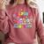 Helping Little Minds Grow Teacher Life Back To School Comfort Colors Sweatshirt Crimson