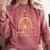 Infant Teacher Leopard Boho Rainbow Appreciation Comfort Colors Sweatshirt Crimson
