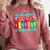 THE INFLUENCE OF A GREAT TEACHER IS NEVER ERASED Teaching For Men Women Girls Kids Comfort Colors Sweatshirt Crimson