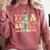 It's Beautiful Day For Learning Retro Teacher Students Women Comfort Colors Sweatshirt Crimson
