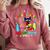 It's A Good-Day To Teach Tiny Humans Pre-K Cat Teacher Lover Comfort Colors Sweatshirt Crimson