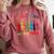 Its Okay To Feel All The Feels Mood Color Crayons Teacher Comfort Colors Sweatshirt Crimson