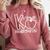 K Is For Kindergarten Kindergarten Teacher Men Women Girls Kids Comfort Colors Sweatshirt Crimson