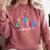 Kindergarten Crew Back To School Kindergarten Teacher Kids Comfort Colors Sweatshirt Crimson