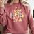 In My Kindergarten Era Retro Back To School Teacher Student Comfort Colors Sweatshirt Crimson