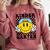 Kindergarten Teacher Hippie Smile Face Back School Comfort Colors Sweatshirt Crimson
