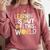 Learning Is Out Of This World Space Teacher Cute Groovy Comfort Colors Sweatshirt Crimson