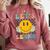 Let's Learn Today Smile Face Back To School For Teacher Kids Comfort Colors Sweatshirt Crimson