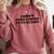 Lie Teacher Coffee Saying Humor School Women's Comfort Colors Sweatshirt Crimson