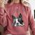 Love Is Boston Terrier Bostie Comfort Colors Sweatshirt Crimson