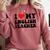 I Love My English Teacher Heart English Language Teachers For Men Women Kids Comfort Colors Sweatshirt Crimson