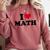 I Love Math Teacher Comfort Colors Sweatshirt Crimson I Love Math Teacher Comfort Colors Sweatshirt Crimson
