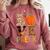 Love Pre-k Teacher Shirts Autumn Fall Pumpkin Fall Leopard Comfort Colors Sweatshirt Crimson