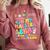 In My Maestra Era Spanish Bilingual Teacher Back To School Comfort Colors Sweatshirt Crimson