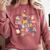 In My Maestra Era Spanish Bilingual Teacher First Day Comfort Colors Sweatshirt Crimson