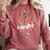 Maestra Pencil Spanish Teacher Bilingual 100 Days Of School Comfort Colors Sweatshirt Crimson