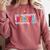 Maestra Teacher Spanish Back To School First Day Of School Comfort Colors Sweatshirt Crimson