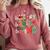 Be Merry Be Jolly Be Kind Merry Christmas Teacher Xmas PJs Comfort Colors Sweatshirt Crimson