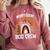 Montessori Teacher Halloween Boo Rainbow Leopard Halloween Comfort Colors Sweatshirt Crimson