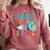 Multilingual Teacher In Dos Idiomas Linguist Language Comfort Colors Sweatshirt Crimson