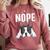 Nope Boston Terrier Puppy Dog Bostie Lover Men Women Girls Kids Comfort Colors Sweatshirt Crimson