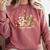 Occupational Therapy Fall Autumn Pumpkin Flower OTA Teacher Comfort Colors Sweatshirt Crimson