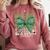 One Lucky Teacher Coquette Bow St Patricks Day Teacher Comfort Colors Sweatshirt Crimson One Lucky Teacher Coquette Bow St Patricks Day Teacher Comfort Colors Sweatshirt Crimson