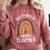 One Thankful Math Teacher Leopard Rainbow Thanksgiving Comfort Colors Sweatshirt Crimson One Thankful Math Teacher Leopard Rainbow Thanksgiving Comfort Colors Sweatshirt Crimson