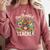 One Thankful Teacher Cute Thanksgiving Turkey School Comfort Colors Sweatshirt Crimson One Thankful Teacher Cute Thanksgiving Turkey School Comfort Colors Sweatshirt Crimson