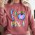 P Is For Pre-K Preschool Teacher Tie Dye Back To School Comfort Colors Sweatshirt Crimson