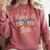 P41l Retro Kickin It 5th Grade Style Teacher Back To School For Men Women Girls Kids Comfort Colors Sweatshirt Crimson