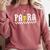 Para Squad Paraprofessional Para Teacher Comfort Colors Sweatshirt Crimson Para Squad Paraprofessional Para Teacher Comfort Colors Sweatshirt Crimson