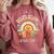 Paraprofessional Para Life Sun Flower Teacher Back To School Comfort Colors Sweatshirt Crimson