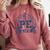 PE Teacher Living That PE Life Physical Education Teacher Comfort Colors Sweatshirt Crimson