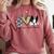 Peace Love Boston Terrier Boston Terrier Lover Dog Mom Comfort Colors Sweatshirt Crimson