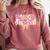 Physical Education Halloween Bow Checkered Teacher Ghost PE Comfort Colors Sweatshirt Crimson